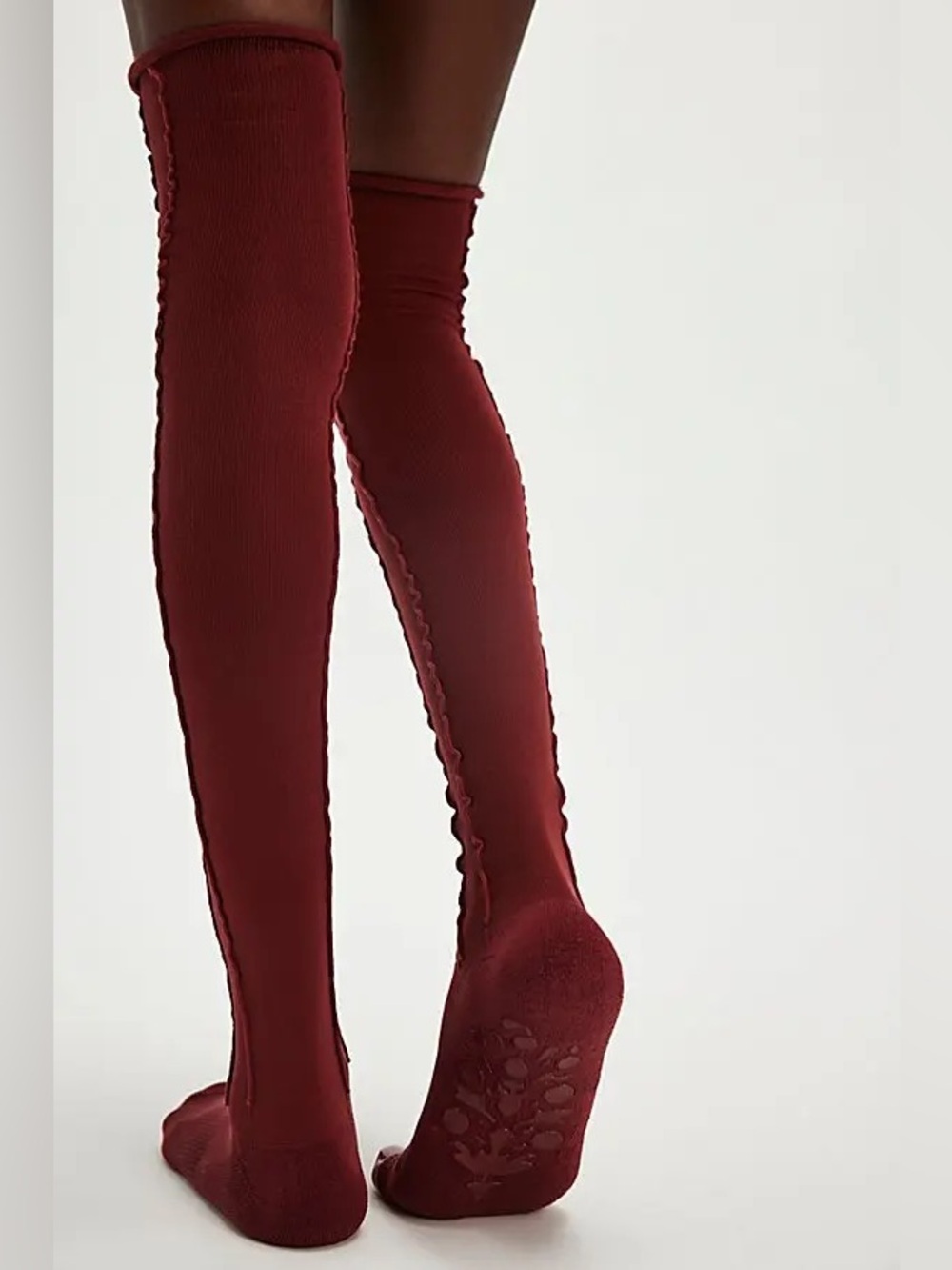NWT! FP Free People Movement Ruffle Over The Knee Grip Open Toe Socks